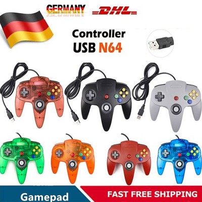 USB N64 Controller Wired PC Games Joystick For Raspberry Pi 3 Mac PC Windows
