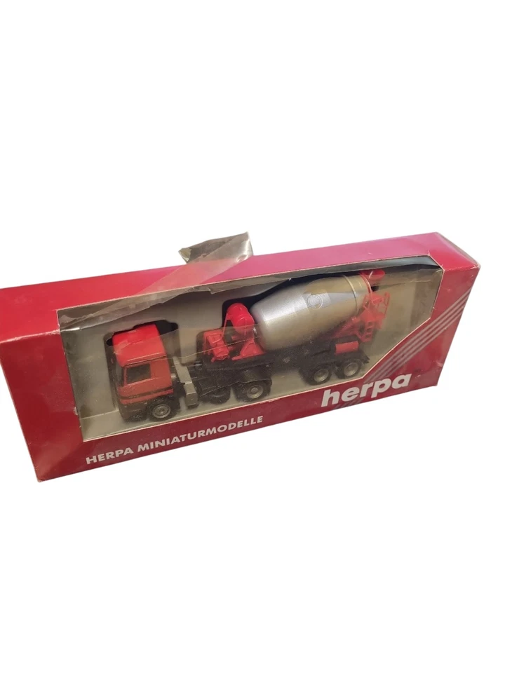 Herpa H0 1/87 145558 Semirimorchio betoniera Mercedes-Benz Actros M 2a/2a - Immagine 2 di 2