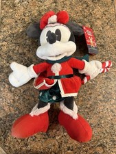 Disney Store Minnie Mouse Christmas Holiday Cheer Soft Plush Toy Rare New NWT