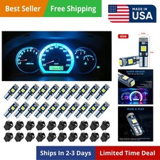 20 PCS Car LED Instrument Light, T5 3030 3SMD Wedge Bulb Instrument Cluster I