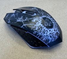 Wireless LED USB Light Up Gaming Computer Mouse Tested/Works