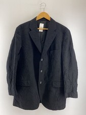 Issey Miyake Men Wool Blazer Jacket Black Size 3 Tailored Slim Fit