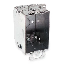 Raco 519 Electrical Box, 12.5 Cu In, Switch Box Type, 1 Gang, Galvanized Zinc,