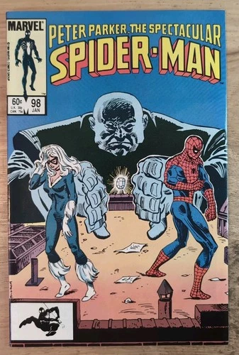 Peter Parker Spectacular Spider-Man #98 1985 1st App Spot Kingpin Black Cat Apps