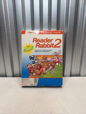 Learning Company Reader Rabbit 2 IBM & Tandy DOS 5.25  Floppy & 3.5  Disks