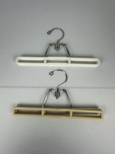Vintage Lot of 2 Tamor Type Plastic Clamp Hangers Pants Skirts Trouser N