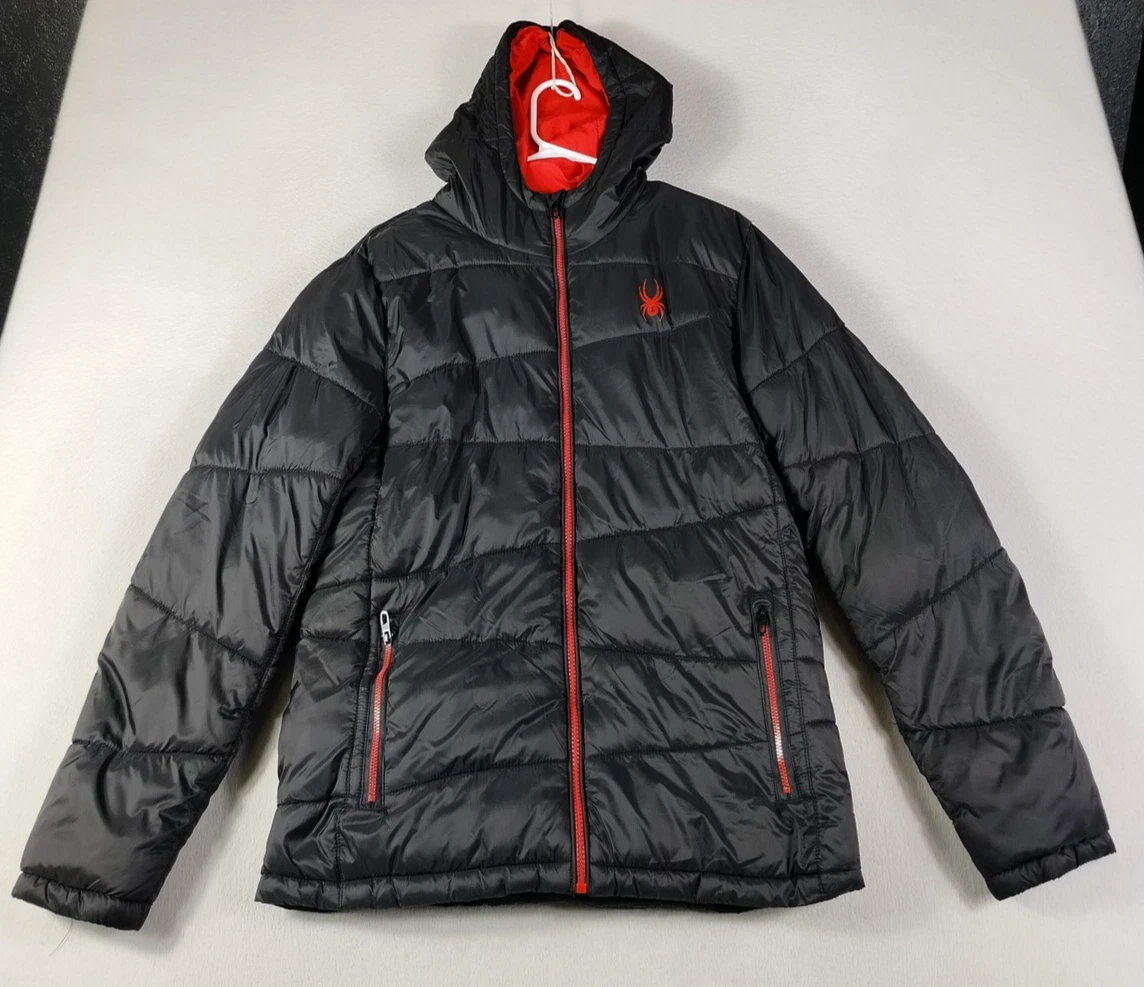 Spyder Nexus Jacket Mens Small Black Hooded Puffer Red Lined Insulated Winter
Opens in a new window