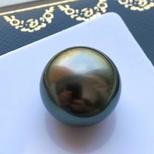 Huge 13mm Natural South Sea Genuine Black green Round Loose Pearl Undrilled 65