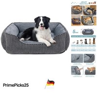 Hundebett 76X61X23Cm Grau Waschbar Rutschfest FüR MittelgroßE Hunde