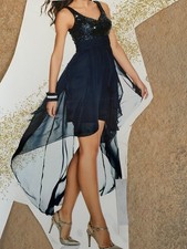 Cocktailkleid Ballkleid Abi-Kleid Abendkleid Pailletten nachtblau Gr. 40 NEU