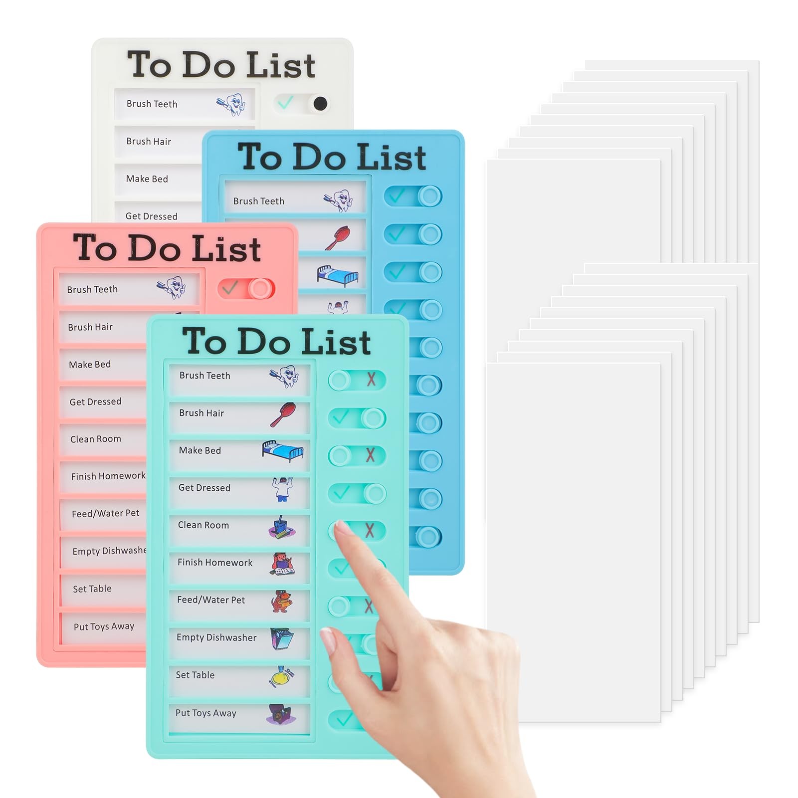 To Do List Bambini 4 Pezzi - To Do List Planner con 20 Schede (Q3S)