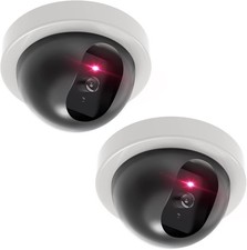 WALI Dummy Fake Security CCTV Dome Camera 2 Packs White