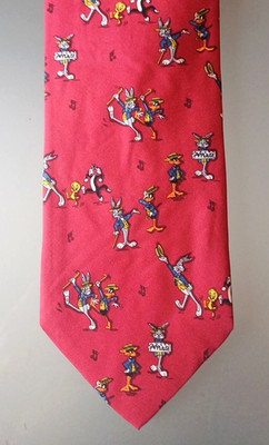 Looney Tunes Krawatte reine Seide Bugs Bunny und Duffy Duck silk Original