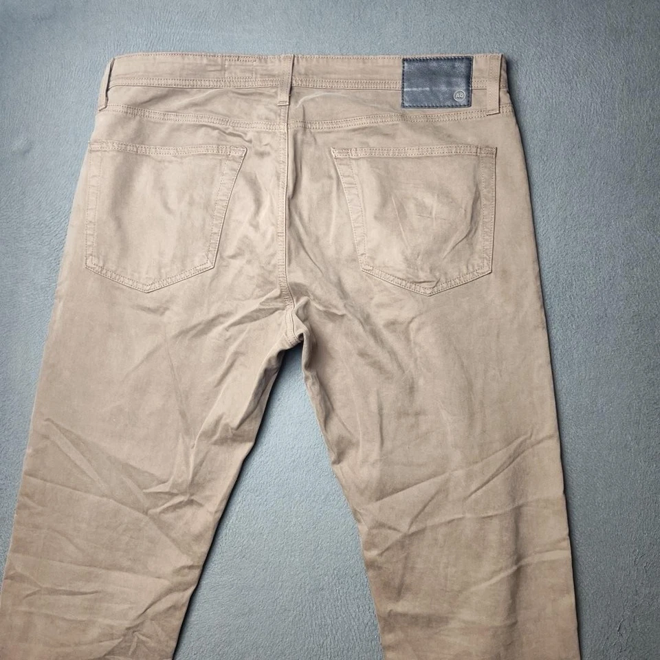 AG Adriano Goldschmied Tellis 牛仔裤男式 36x34 现代修身弹力卡其色斜纹布 — 第 4/4 张图片