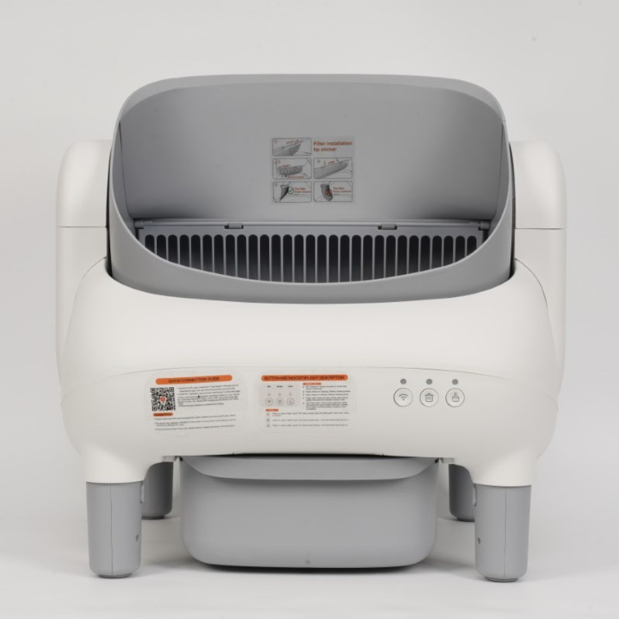 Used Automatic Self-Cleaning Cat Litter Box, App Control, Open Top, Odor Control