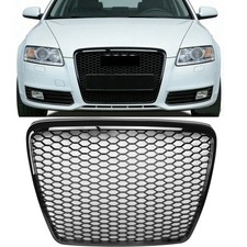 Waben Grill Kühlergrill passend für Audi A6 C6 04-11 Frontgrill Glanz Schwarz