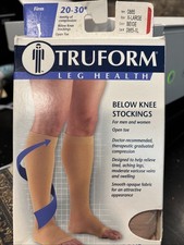 Truform 8865-XL Compression Stockings Below Knee Open Toe 20-30 mmHg Beige XL