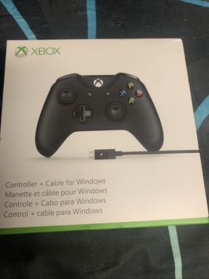 NEW Microsoft 4N6-00001 Xbox One Controller + Cable for Windows, Black