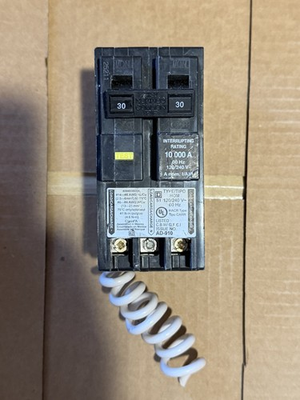#ad USED Square D HOM230GFI Ground Fault Circuit Breaker $62.99