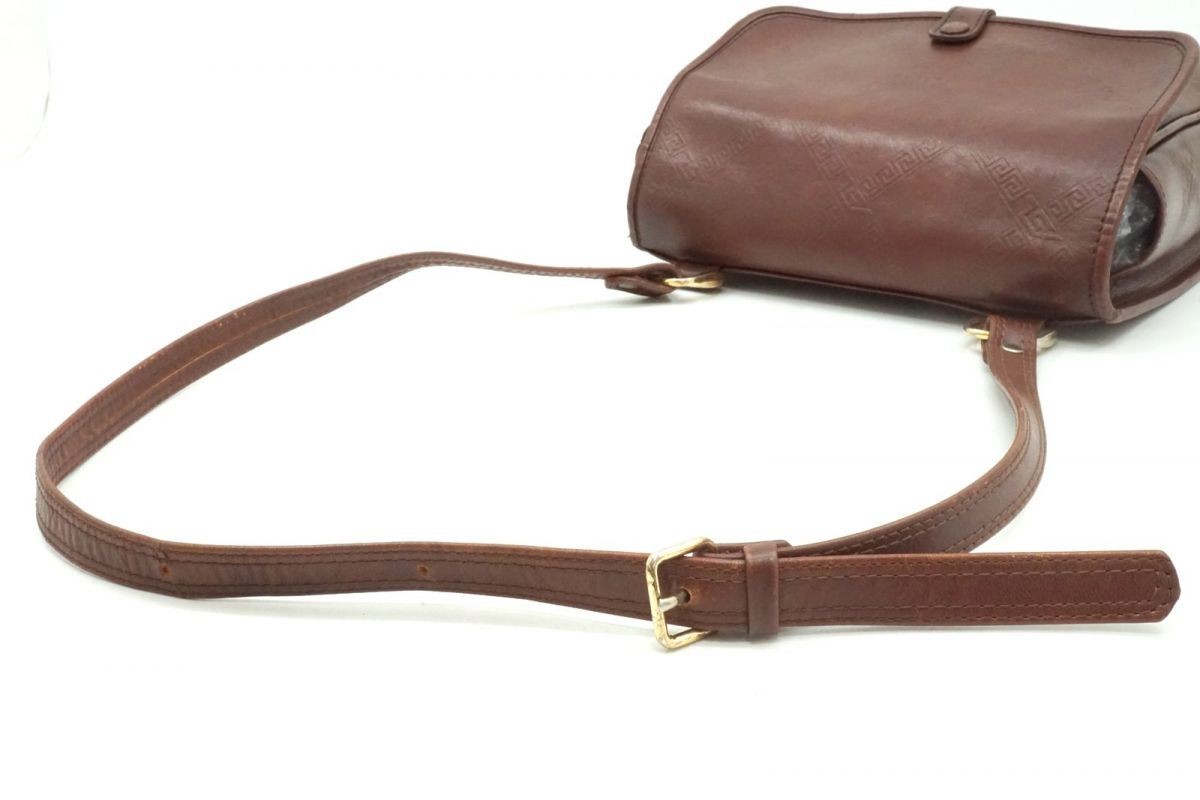 Borsa a tracolla Yves Saint Laurent vintage in pelle unisex logo YSL marrone usata