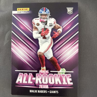2024 Panini Instant NFL ALL-ROOKIE TEAM MALIK NABERS  RC #’d 1/314 Giants!