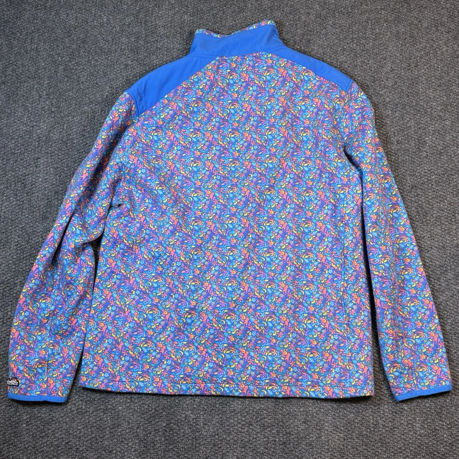 NWT Chubbies 1/4 Zip Pullover Men’s Floral Quilted “The Spade” Zip Pockets Sz L - product detail image 3