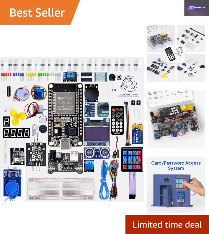 Comprehensive ESP-32 Super Starter Kit: 35+ Components & Detailed Instructions