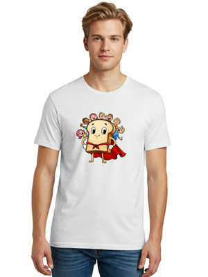 Super-Bread-3 Mens Graphic Tee, 100% Cotton, Casual Summer Wear