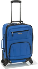 Rockland Pasadena Expandable Softside Luggage Spinner Carry on 20" Blue