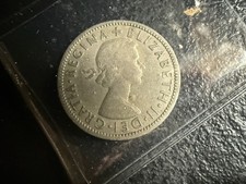 1957 GREAT BRITAIN Queen Elizabeth II & Tudor PCGS MS64 British Florin Coin D883