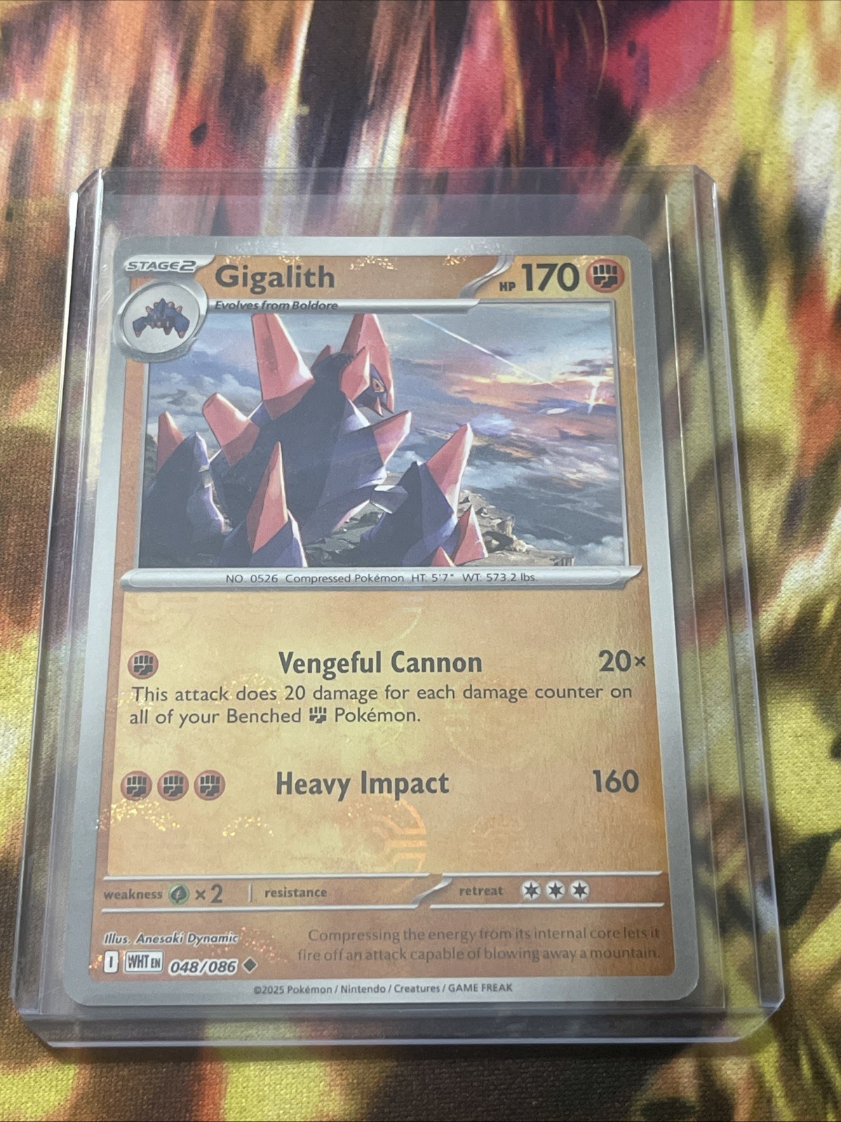 Gigalith 048/086 White Flare Pokeball Reverse Holo Near Mint Rare