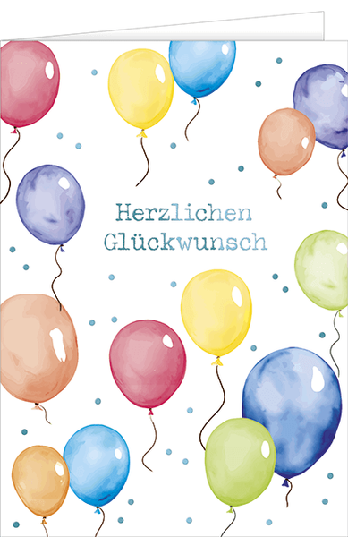 GlüCkwunschkarte DIN-A4 Xxl GroßE Karte Mit Umschlag Herzlichen GlüCkwunsch Luft-image