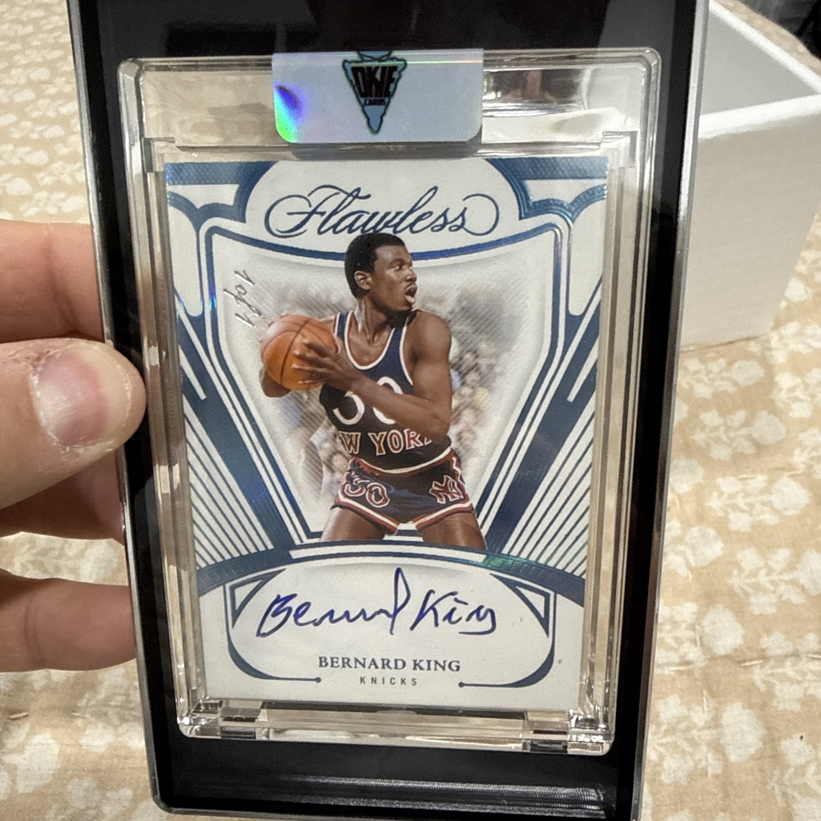 2023-24 Panini Flawless BERNARD KING Platinum Foil ON CARD AUTO Knicks 1/1 MINT