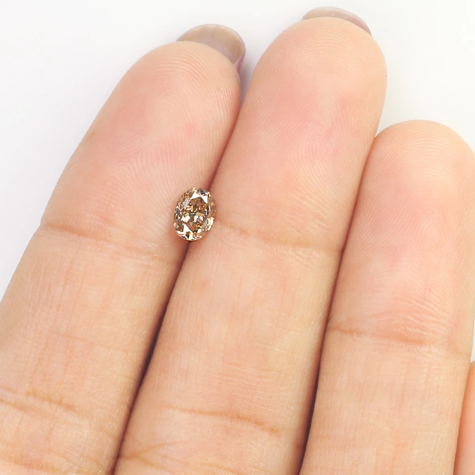 0.38 CT Natural Loose Oval Shape Diamond 5.05 MM Brown Color Oval Diamond LQ836 - image 3 of 4