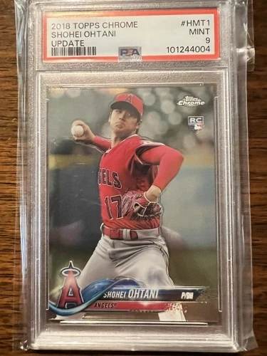 2018 TOPPS CHROME UPDATE #HMT1 SHOHEI OHTANI ROOKIE RC PSA 9