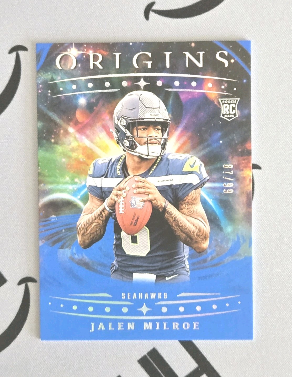 🏈 2025 Panini Origins Jalen Milroe Blue /99 RC #103 Seahawks Near Mint NFL