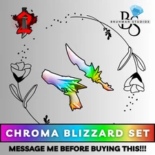 LIMITED🚨| Roblox | Murder Mystery 2 | MM2 | Chroma Snowstorm Blizzard Set-CHEAP