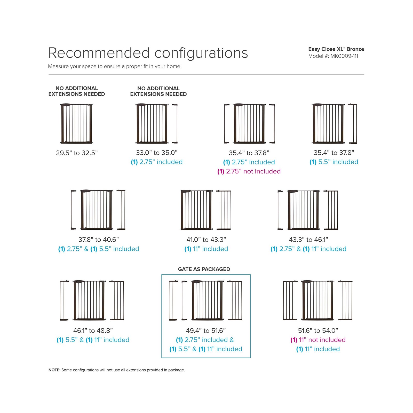 Munchkin® Easy Close XL™ Pressure Mounted Baby Gate for Stairs, Hal..