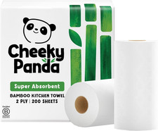 Image of The Cheeky Panda Bamboo Kitchen Roll | 2 Kitchen Rolls - 200 Super Strong Sheets