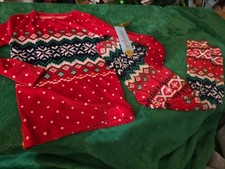 Cat  Jack 5T Kids 2pc Christmas Fair Isle Snuggly Soft Pajama Set