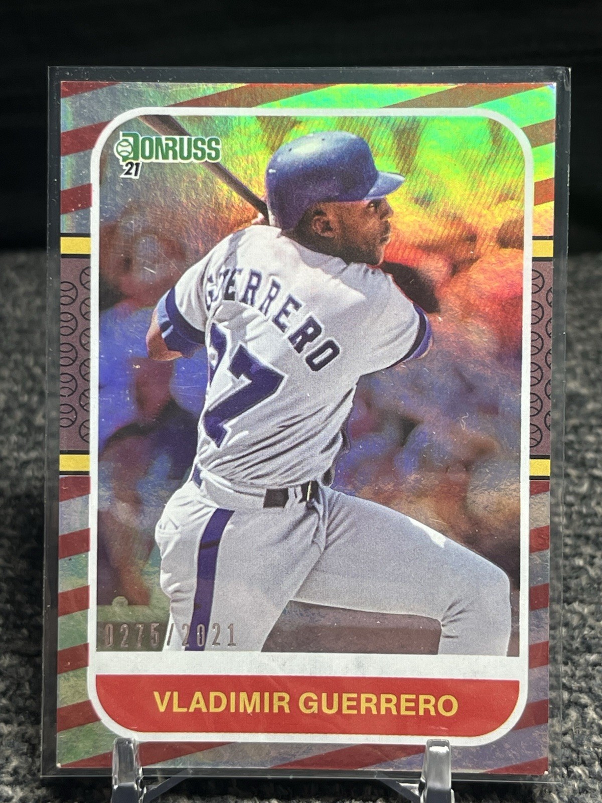 Vladimir Guerrero- 2021 Panini Donruss -  #217 - Red and White Stripes /2021