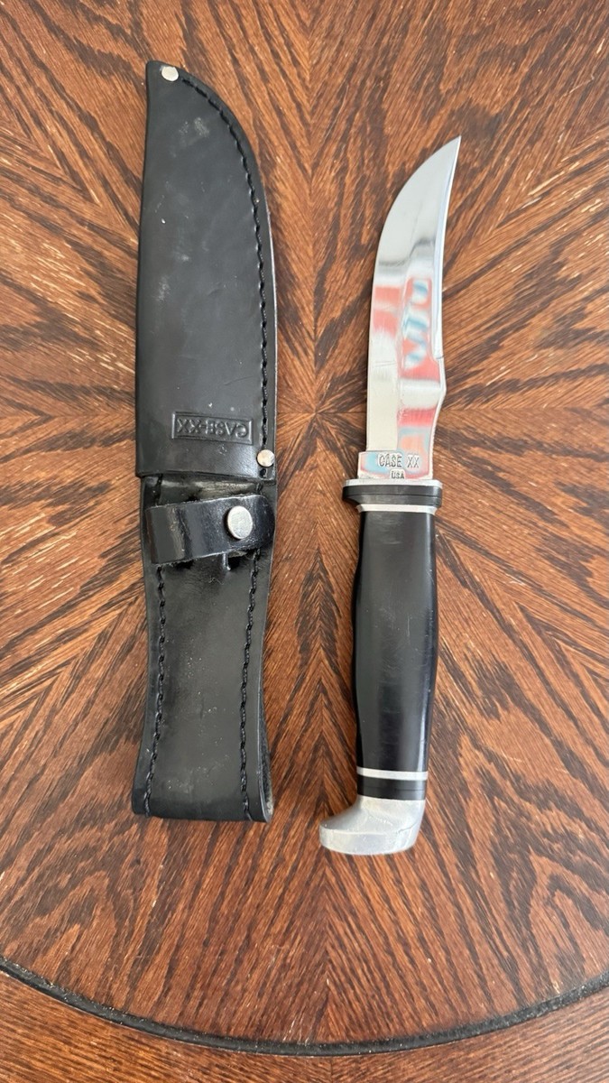 Vintage CASE XX 223-5 Fixed Blade Hunting Knife with Sheath – USA