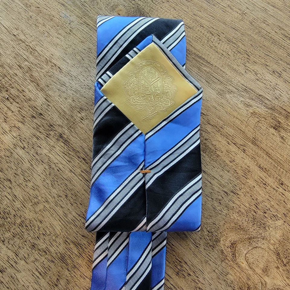  Corbata a rayas Trump Signature 3,75X59" azul seda blanco  Foto 3 de 4