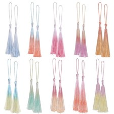 Mini Tassels Bookmark 20 Pcs Colorful Tassels Handmade Crafts Silk Tassels 13cm