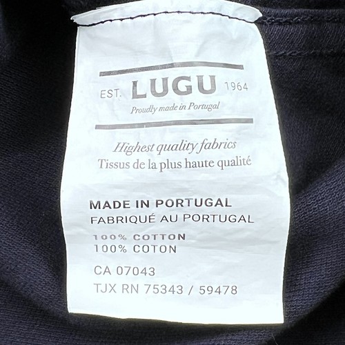 Chemise Lugu homme grand bleu marine roulé manches courtes bande col boutonné décontracté - Photo 5/9
