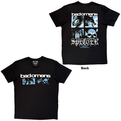 Bad Omens Premium Carbon T-Shirt: Specter Collage (Black) (Back Print) OFFICIAL