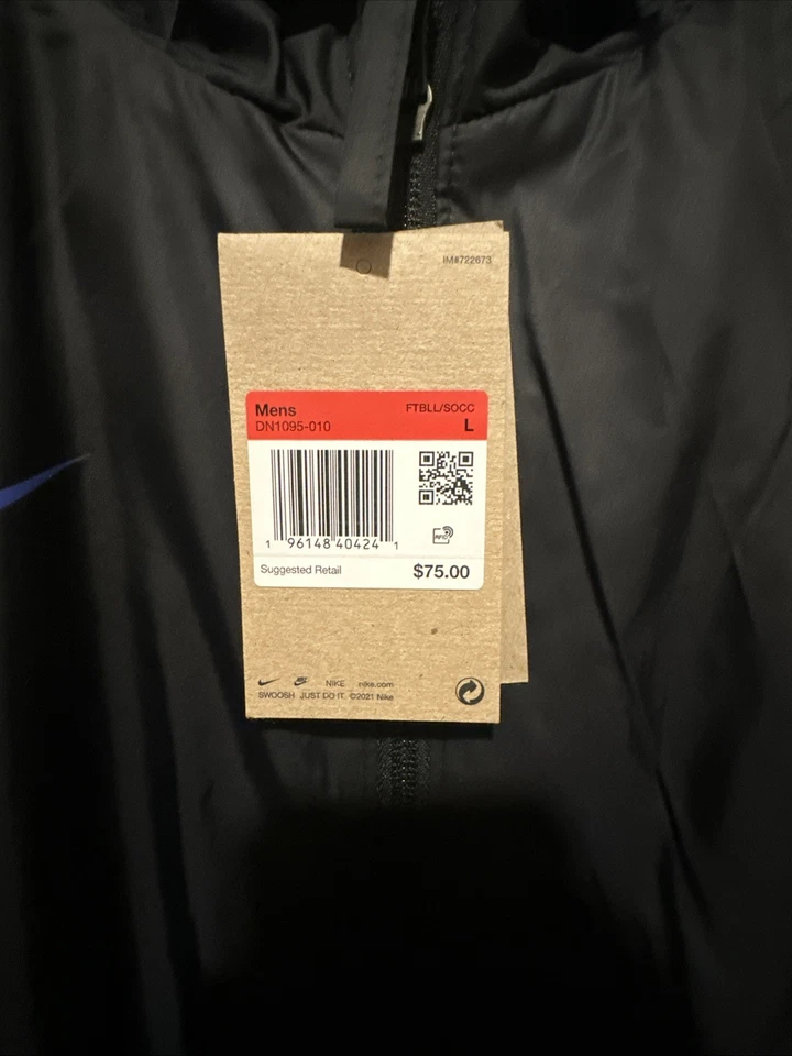 Chaqueta de fútbol para hombre Nike USMNT grande azul negra larga Dri Fit fútbol negra EE. UU. L Foto 2 de 4