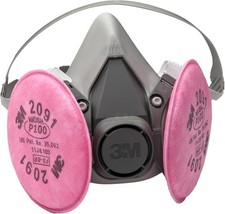 3M Half Facepiece Reusable Respirator Assembly Kit 6391, Size Medium, P100