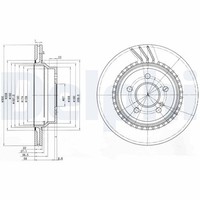 2X Delphi Bremsscheibe BG3758 FüR Klasse Mercedes Glk S212 W211 X218 X204 S211