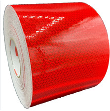 6" x 5ft Red Reflective Tape Oralite V98 Orafol Reflexite Prismatic Adhesive